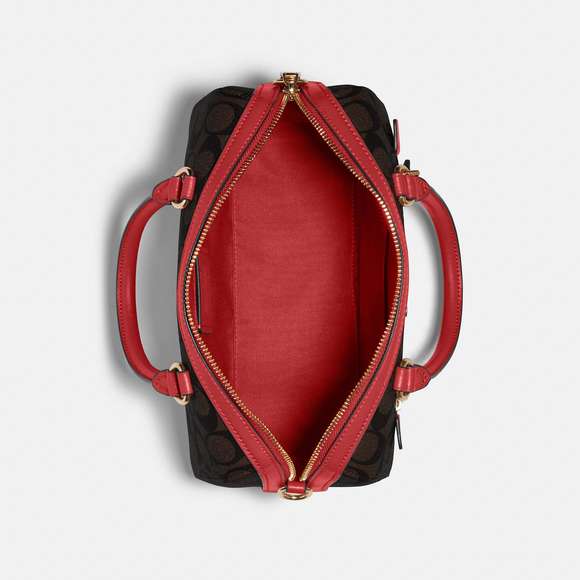 NWT Coach Outlet Rowan Satchel In Signature Canvas - Picture 3 of 5